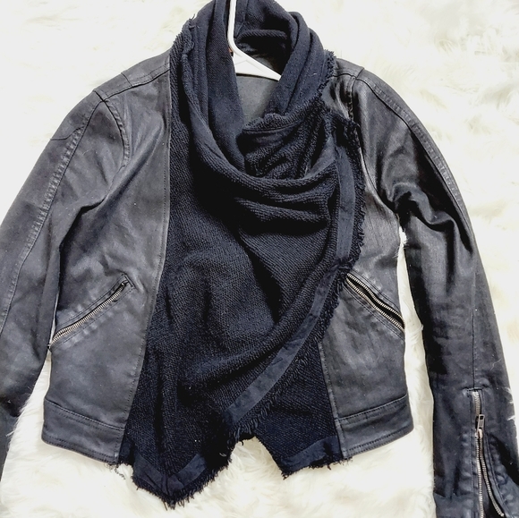 Free People Drape Front Moto Jacket - Picture 2 of 10